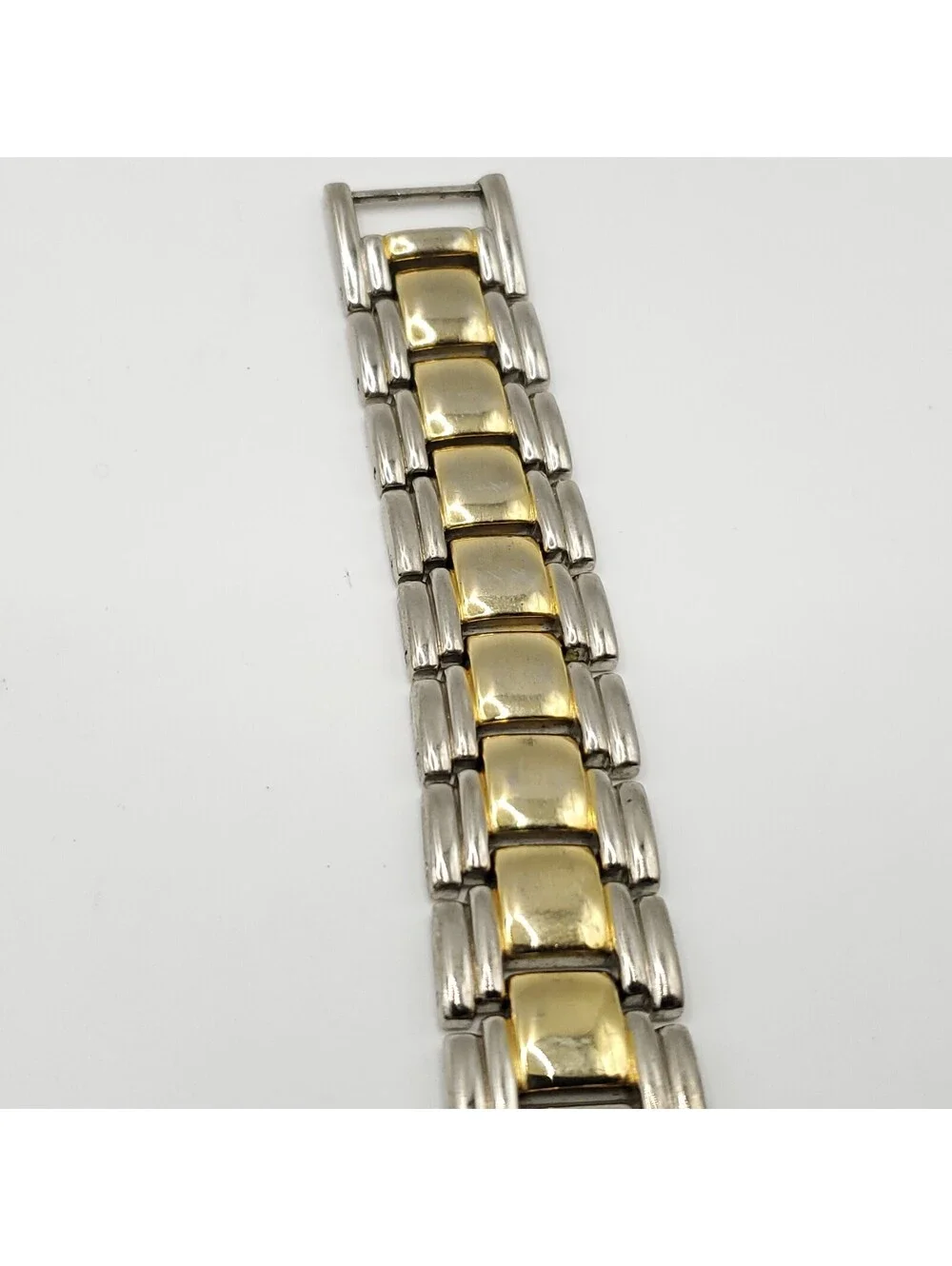 Paul Jardin Two-Tone White Dial Women 32mm Watch New Battery
